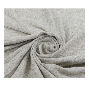 Draperie Caressa, Harry CUF03, jacquard, bej deschis, semiopac, inele tip capsa, 135 x 240 cm