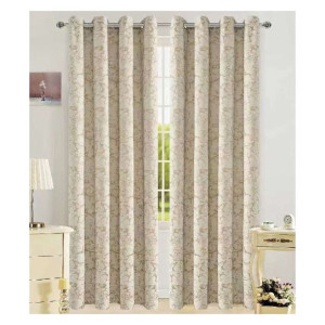 Draperie Chenille DK-WJ23A, Atria, poliester, bej nisip, semiopac, 280 cm