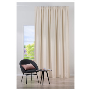 Draperie Mendola Fabrics, model Bellagio, Monograma, jacquard, crem, semiopac, 280 cm