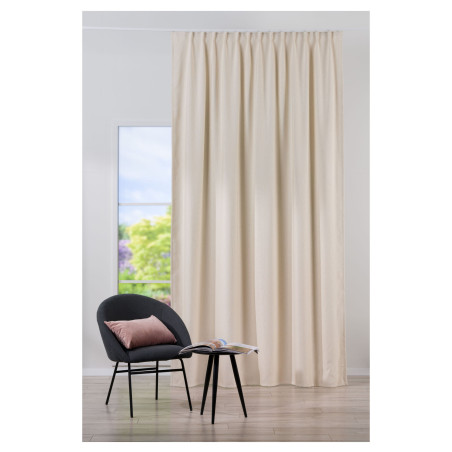 Draperie Mendola Fabrics, model Bellagio, Monograma, jacquard, crem, semiopac, 280 cm