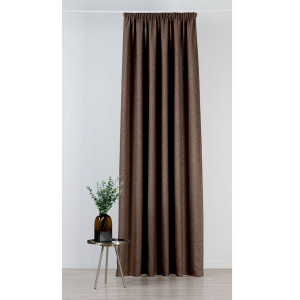 Draperie Mendola Fabrics, model Madras, Scandi, natur, maro, semiopac, H 280cm