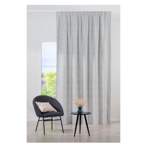 Draperie Mendola Fabrics, model Nympha, Jade, jacquard cu bumbac, albastru, semiopac, 280 cm