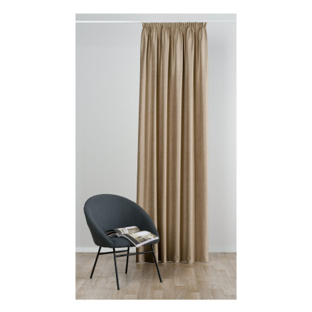 Draperie Mendola Fabrics, model Tempera, Axioma, catifea, bej, semiopac, H 280 cm
