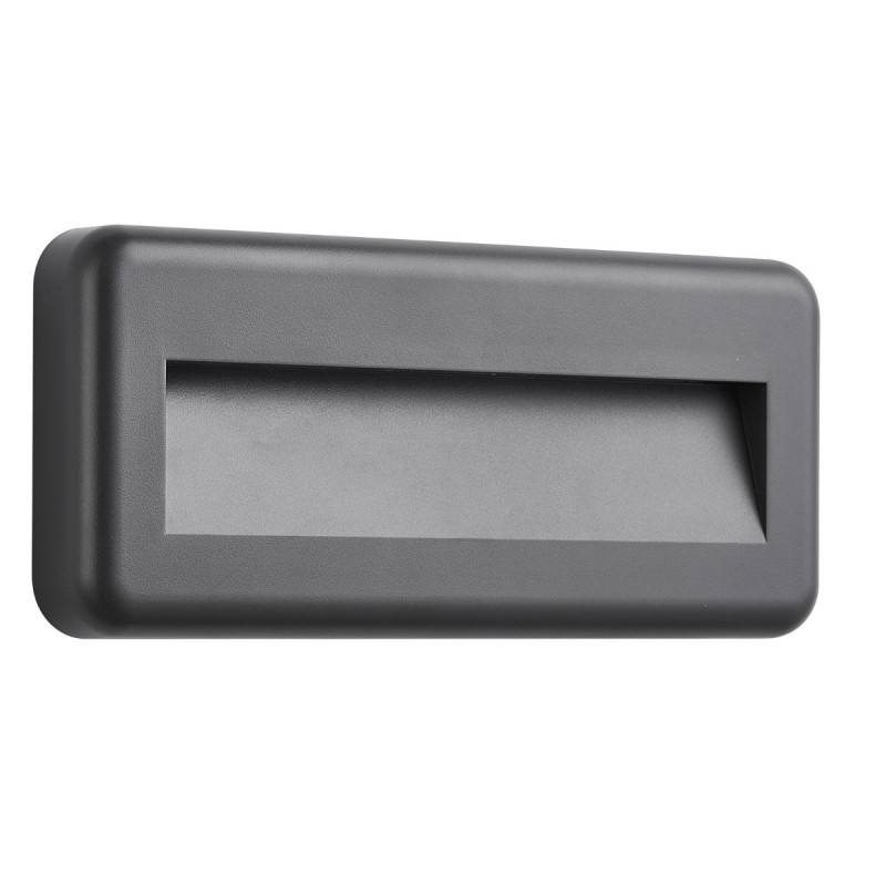 Aplica exterior cu LED Lunera D KL121053, 4W, 440 / 520 / 500lm, lumina calda / neutra / rece, pentru scari, gri, modern