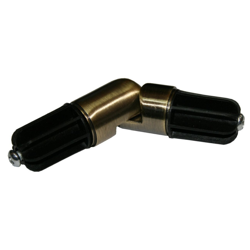 Element imbinare galerie, colt, fier forjat, 25 mm, auriu antic 2752272511