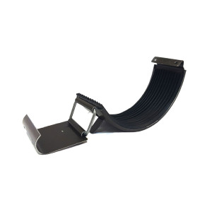 Element imbinare jgheab, pentru sistem pluvial, Bilka, metalic, maro inchis (RAL 8019), lucios, D 125 mm