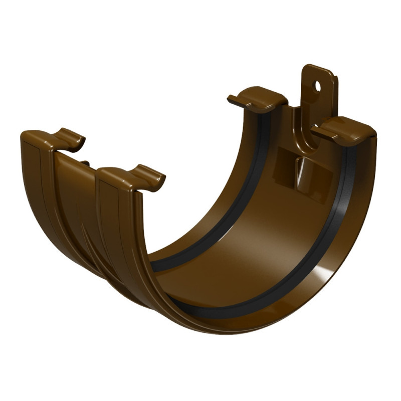 Element imbinare jgheab, pentru sistem pluvial, Regenau, PVC, maro, D 125 mm