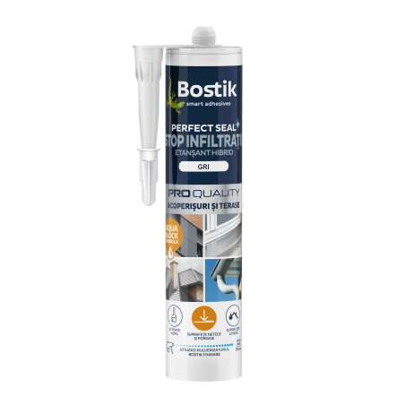Etansant Bostik Stop Infiltratii, gri, interior / exterior, 290 ml