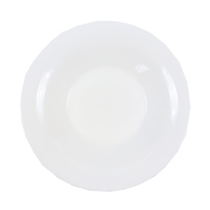 Farfurie adanca, sticla termica, alba, 21 cm