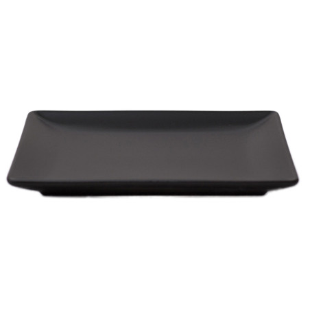 Farfurie desert Soler, ceramica, neagra, 18 cm