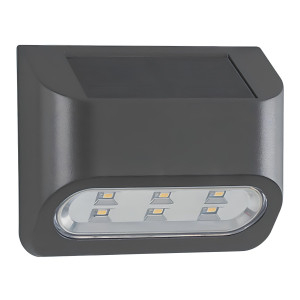 Aplica solara cu Led Hoff, 0.5W, 10lm, lumina rece, IP44, exterior, moderna