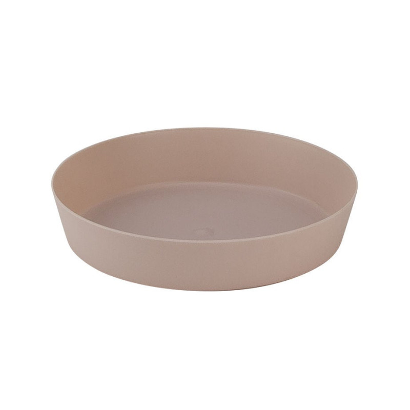 Farfurie ghiveci Gardena, plastic, rotunda, mocca, D 26 cm