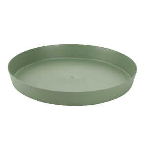 Farfurie ghiveci Gardena, plastic, rotunda, verde olive, D 12 cm