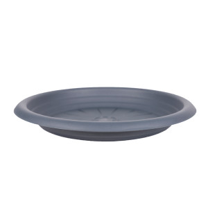 Farfurie ghiveci Lyra, plastic, rotund, antracit, D 45 cm