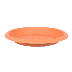 Farfurie ghiveci Lyra, plastic, rotund, teracota, D 35 cm