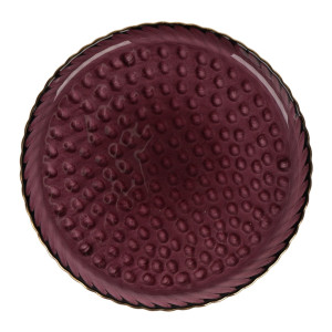 Farfurie intinsa 2NPP102-RGR, sticla, rosu, 26 cm