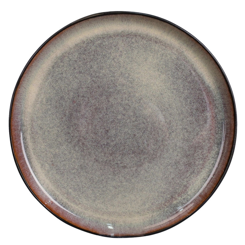 Farfurie intinsa D4111, portelan, maro, 25 cm