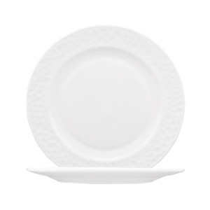 Farfurie intinsa HVP100Q, sticla termica, alb, 25 cm