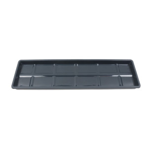 Farfurie jardiniera Carina, plastic, interior / exterior, antracit, 57.6 x 15.5 x 2.45 cm