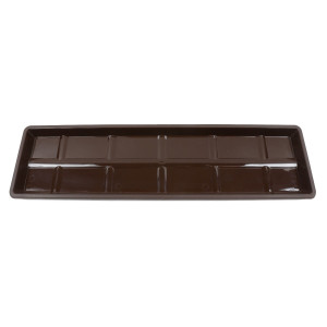 Farfurie jardiniera Carina, plastic, interior / exterior, maro, 56.7 x 15.4 x 2.45 cm