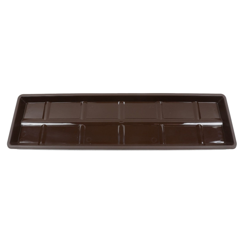 Farfurie jardiniera Carina, plastic, interior / exterior, maro, 56.7 x 15.4 x 2.45 cm