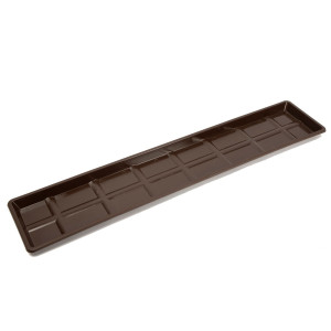 Farfurie jardiniera Carina, plastic, interior / exterior, maro, 77.4 x 15.4 x 2.4 cm