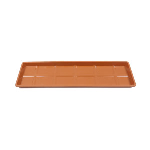Farfurie jardiniera Carina, plastic, interior / exterior, teracota, 57.6 x 15.5 x 2.45 cm
