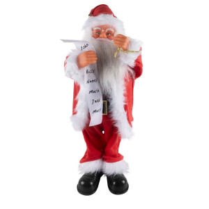 Figurina Mos Craciun dansator, Hoff, functie muzicala, alimentare baterii, H 68 cm