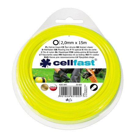 Fir motocoasa Cell Fast, profil rotund, PVC, 2 mm x 15 m