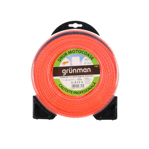 Fir motocoasa Grunman, profil patrat, PVC, 3.0 mm x 60 m