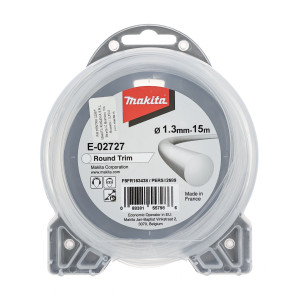Fir motocoasa Makita E-02727 PERS12689, profil rotund, PVC, 1.3 mm x 15 m
