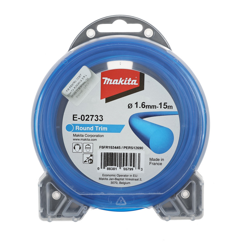 Fir motocoasa Makita E-02733 PERS12690, profil rotund, PVC, 1.6 mm x 15 m