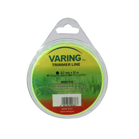 Fir motocoasa Varing NHD270, profil rotund, PVC, 2.7 mm x 12 m