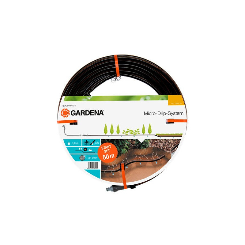 Furtun cu duze,pentru irigatii prin picurare Gardena MI, D 13.7 mm, 50 m