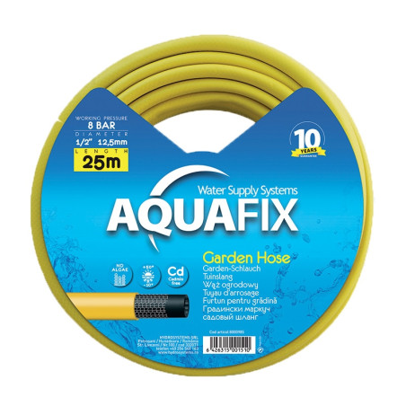 Furtun de gradina, pentru apa, Aquafix, 13 mm, rola 25 m