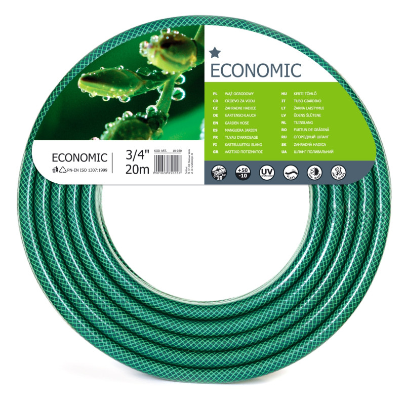Furtun de gradina, pentru apa, Economic, 19 mm, rola 20 m