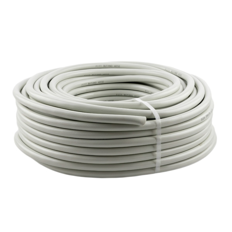 Furtun pentru gaz butan P345008A, din PVC cu insertie textila, 8 mm, rola 50 m