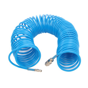 Furtun spiralat, Airmaster AIR-10-8X5, cuple rapide cu arc, lungime 10 m, 8 x 5 mm
