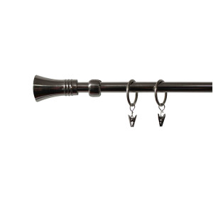 Galerie metal, DE-SJ85N, nichel, 19 mm / 240 cm, accesorii incluse