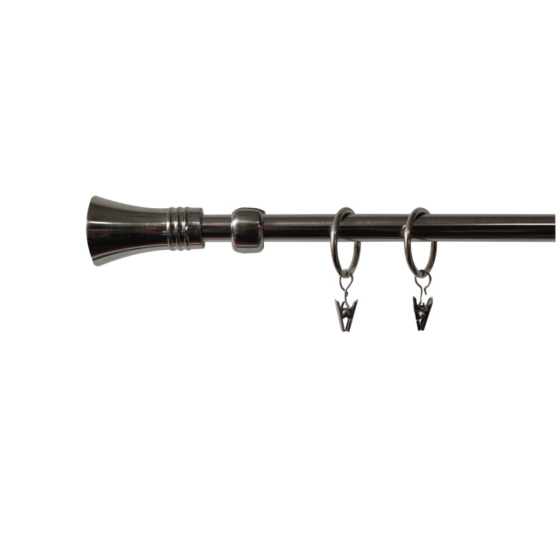 Galerie metal, DE-SJ85N, nichel, 19 mm / 240 cm, accesorii incluse