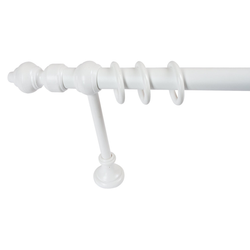 Galerie metal + PVC, Filigrano, alb, 28 mm / 160 cm + accesorii