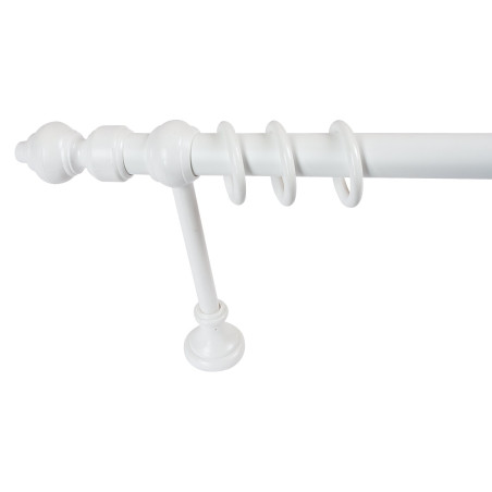 Galerie metal + PVC, Filigrano, alb, 28 mm / 160 cm + accesorii
