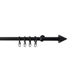 Galerie simpla Como, metal + PVC, 20 mm / 200 cm, negru