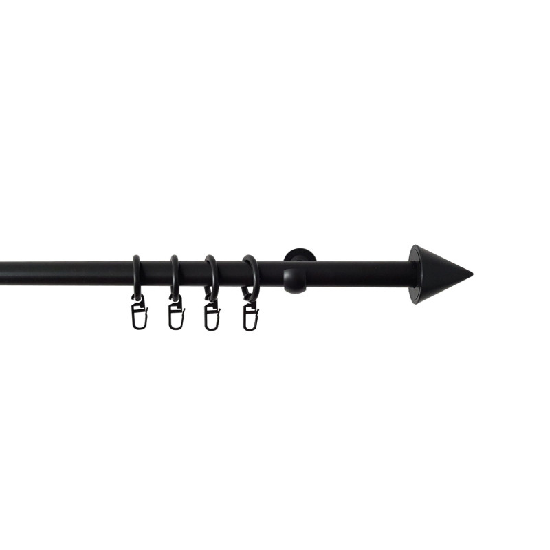 Galerie simpla Como, metal + PVC, 20 mm / 200 cm, negru