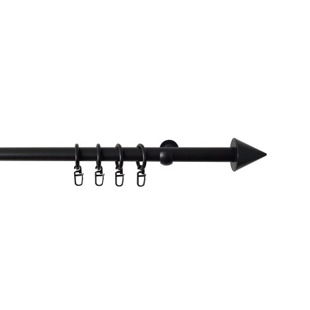 Galerie simpla Como, metal + PVC, 20 mm / 200 cm, negru