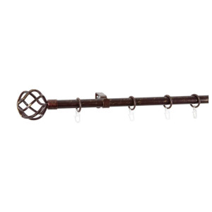 Galerie Swana 32394, extensibila, metal, 19/16 mm, 110 - 200 cm, maro auriu, accesorii incluse