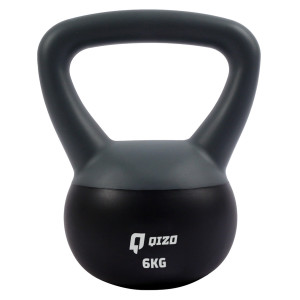 Gantera Qizo HKDB131, PVC, negru + gri, 6 kg