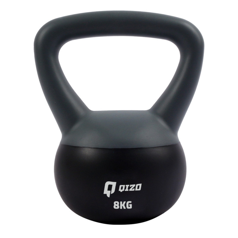 Gantera Qizo HKDB131, PVC, negru + gri, 8 kg