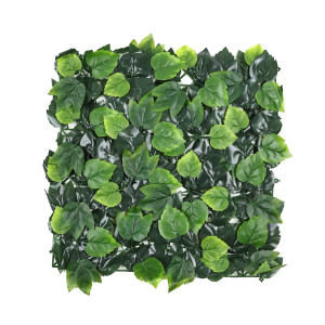 Gard viu artificial / panou camuflaj frunze imitatie gard viu, Tilia, verde, 50 x 50 cm