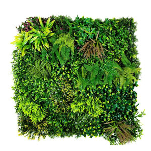 Gard viu artificial / paravan cu frunze imitatie gard viu, Exotic, verde, 100 x 100 cm